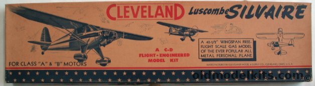 Cleveland Luscombe Silvaire - For R/C or Free Flight, GP-106 plastic model kit